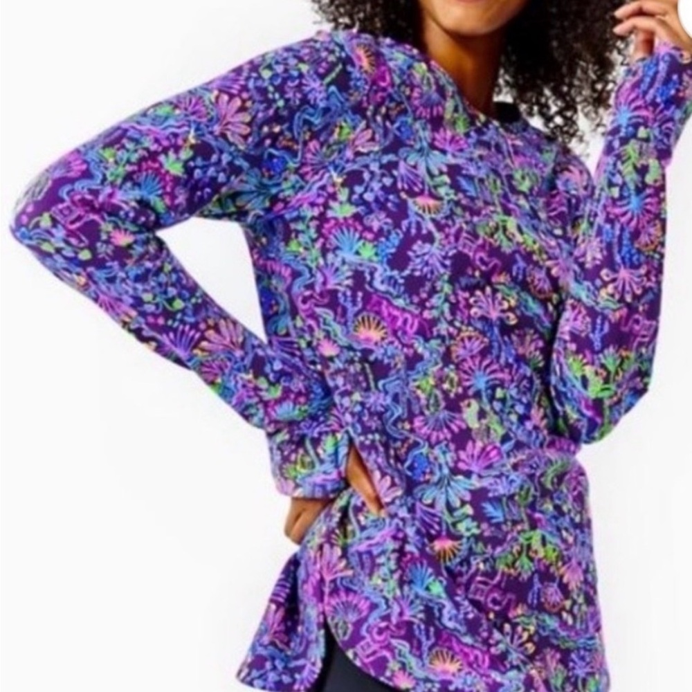 Lilly Pulitzer Blythe Vibrant Multicolor Long Sleeve Top